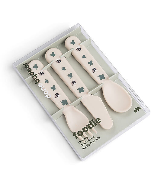 Done By Deer Set Posate da Apprendimento - Tiny Farm - Sabbia Posate