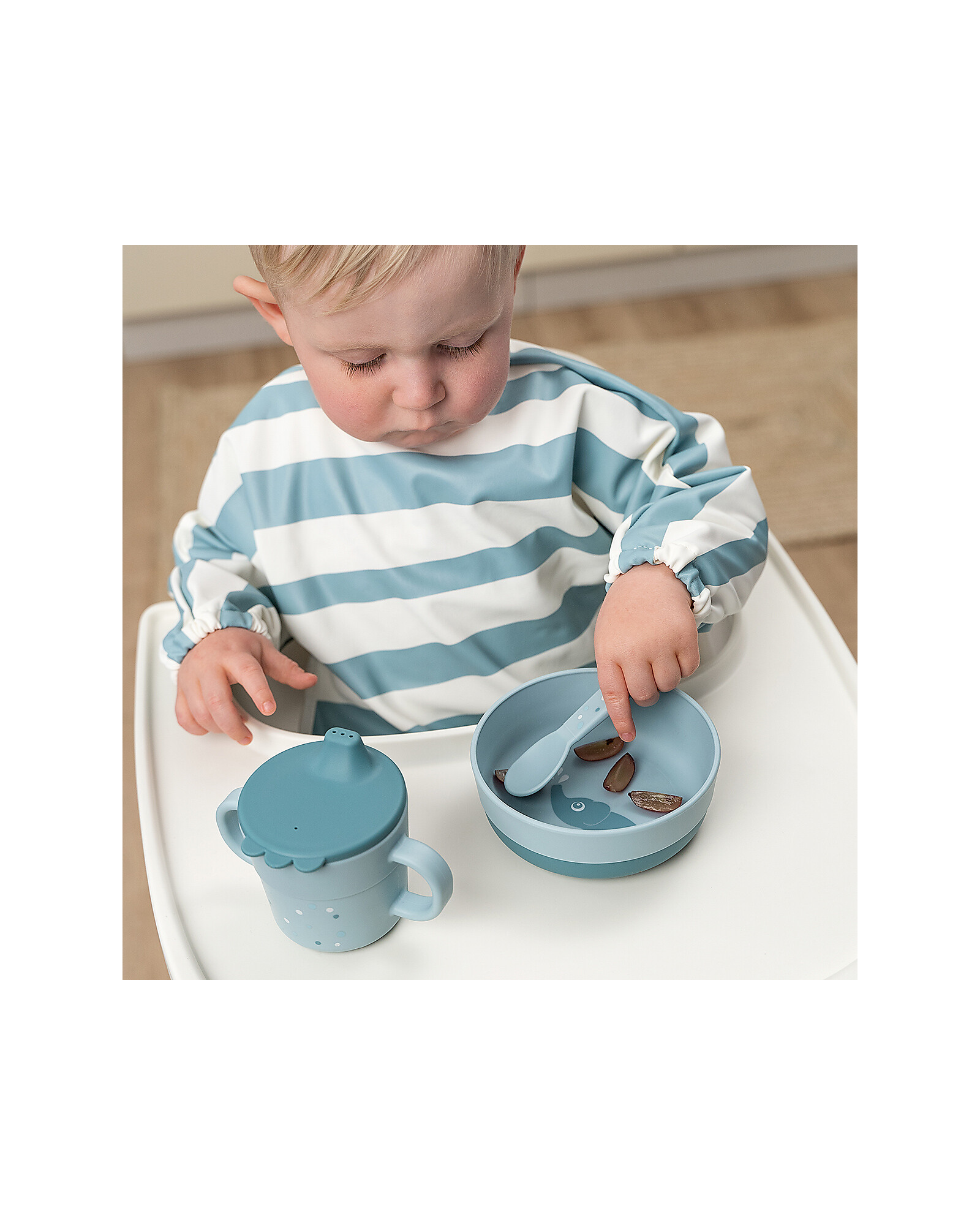 Done By Deer Set Posate Foodie - Happy Dots Blu - 100% PP Alimentare unisex  (bambini)