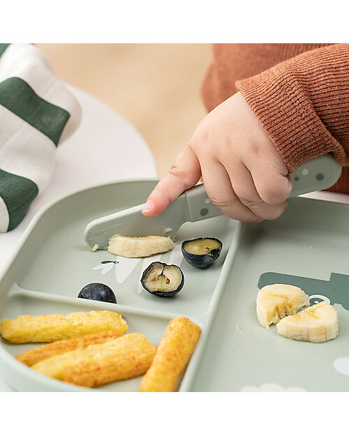 Done By Deer Set Posate Foodie - Happy Dots Verde - 100% PP Alimentare Posate