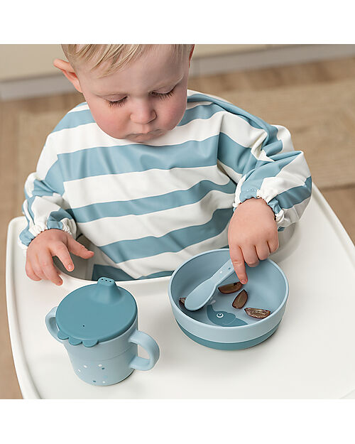 Done By Deer Set Posate - Happy Dots Blu - 100% PP Alimentare Posate