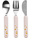 Done By Deer Set Posate, Rosa Cipria/Farfalle Oro - Acciaio Inossidabile Posate