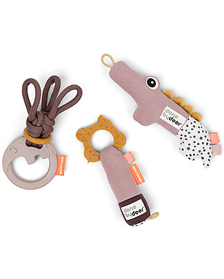 Done By Deer Set Regalo 3 Giochi Multisensoriali e Attività - Rosa Cipria Peluche