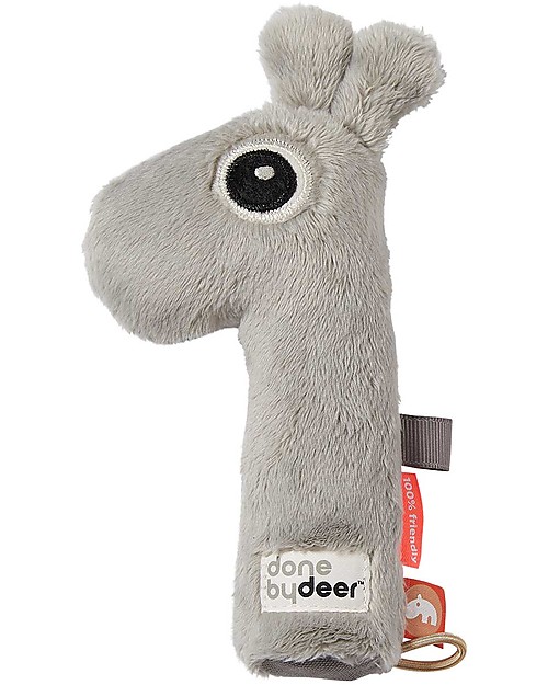 Done By Deer Sonaglio Raffi Squeaker, Grigio Sonagli
