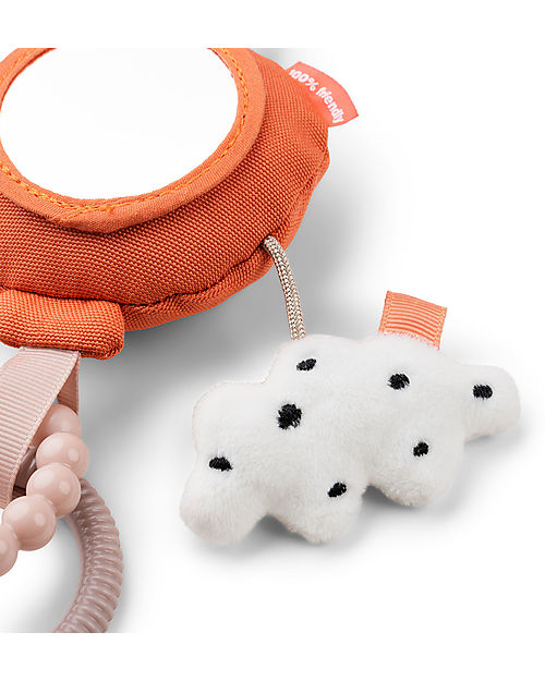 Done By Deer Specchio Attività da Viaggio - Happy Clouds - Papaya - 0+ Giochi per Neonati_