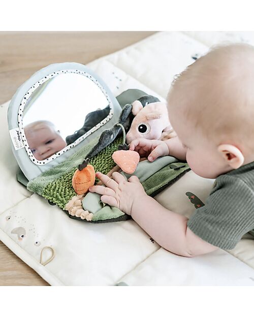 Done By Deer Specchio Multisensoriale per Tummy Time - Tiny Farm - Colour Mix - 0+ Giochi Sensoriali_