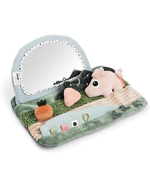 Done By Deer Specchio Multisensoriale per Tummy Time - Tiny Farm - Colour Mix - 0+ Giochi Sensoriali_