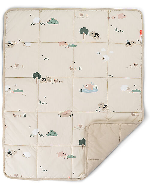 Done By Deer Tappeto Gioco Imbottito - Tiny Farm - Sabbia - 80x100 cm Tappeti Gioco Imbottiti