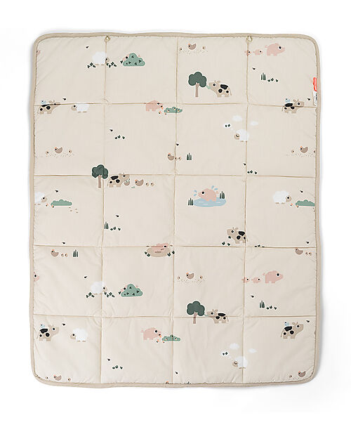 Done By Deer Tappeto Gioco Imbottito - Tiny Farm - Sabbia - 80x100 cm Tappeti Gioco Imbottiti