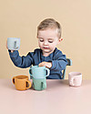 Done By Deer Tazza con 2  Manici in Silicone Alimentare -Peekaboo  -Croco - Blu - 170 ml Tazze