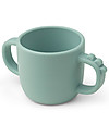 Done By Deer Tazza con 2  Manici in Silicone Alimentare -Peekaboo  -Croco - Blu - 170 ml Tazze