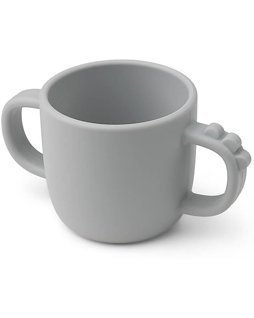Done By Deer Tazza con 2  Manici in Silicone Alimentare- Peekaboo - Croco - Grigio - 170 ml Tazze
