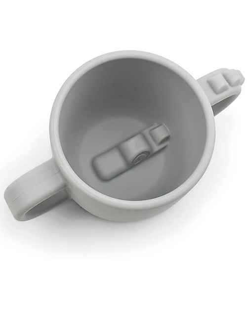 Done By Deer Tazza con 2  Manici in Silicone Alimentare- Peekaboo - Croco - Grigio - 170 ml Tazze