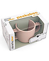 Done By Deer Tazza con 2  Manici in Silicone Alimentare -Peekaboo- Croco - Rosa Cipria - 170 ml Tazze