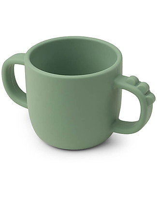 Done By Deer Tazza con 2 Manici in Silicone Alimentare Peekaboo - Croco - Verde - 170 ml Set Pappa