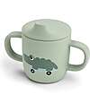 Done By Deer Tazza con Beccuccio 120 ml - Playground - Verde - 100% Silicone Alimentare - con Due Manici Tazze