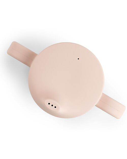 Done By Deer Tazza con Beccuccio 120 ml - Tiny Farm - Cipria - 100% Silicone Alimentare - con Due Manici Tazze