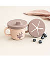 Done By Deer Tazza con Beccuccio e Snack Foodie - Wally - Rosa Cipria - 100% PP Alimentare Tazze