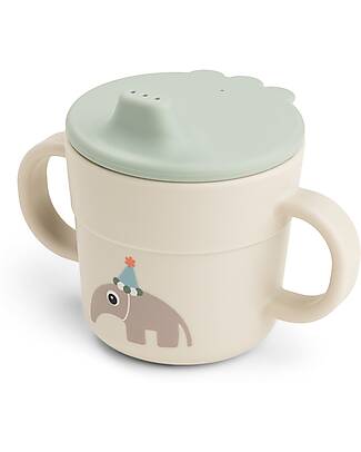 Done By Deer Tazza con Beccuccio Foodie 215 ml - Celebration - Sabbia - 100% PP Alimentare Tazze