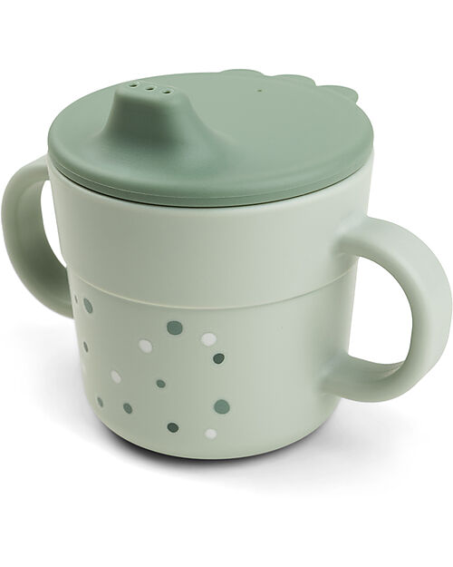 Done By Deer Tazza con Beccuccio - Happy Dots Verde - 100% PP Alimentare Tazze