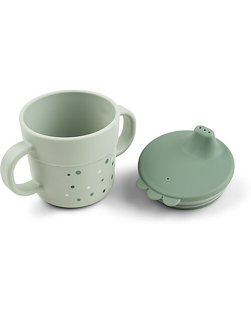 Done By Deer Tazza con Beccuccio - Happy Dots Verde - 100% PP Alimentare Tazze