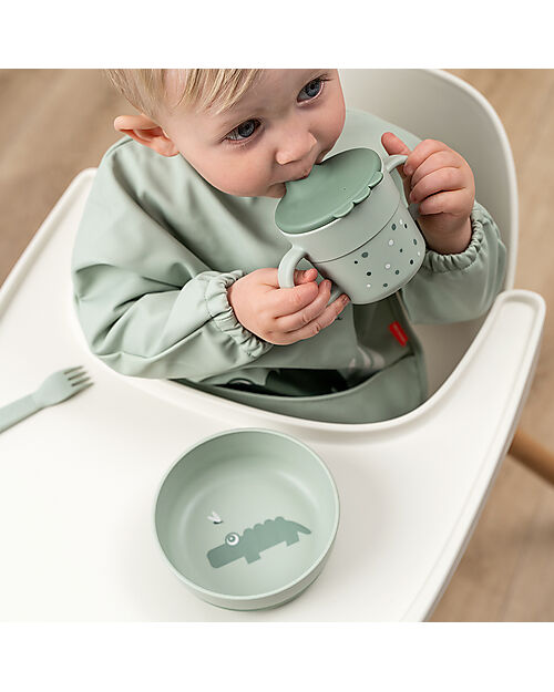 Done By Deer Tazza con Beccuccio - Happy Dots Verde - 100% PP Alimentare Tazze