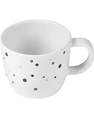 Done By Deer Tazza con Manico Dreamy - Pois Grigi - 220 ml Bicchieri