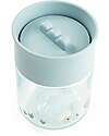Done By Deer Tazza da Apprendimento con Bordo per Bere a 360° - Antigoccia - Tiny Farm - Blu - 260 ml - 9m+ Tazze