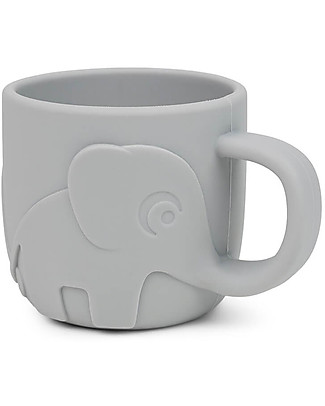Done By Deer Tazza Peekaboo - Elefante - Grigio - 100% Silicone Alimentare - 165ml Tazze e Bicchieri