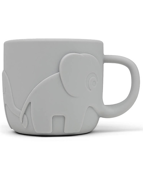 Done By Deer Tazza Peekaboo - Elefante - Grigio - 100% Silicone Alimentare - 165ml Tazze