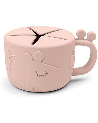 Done By Deer Tazza Snack Peekaboo - Raffi - Cipria - 100% Silicone Alimentare Bicchieri