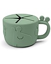 Done By Deer Tazza Snack Peekaboo - Raffi - Verde - 100% Silicone Alimentare Tazze
