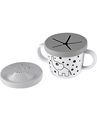 Done By Deer Tazza Spout 2in1 Bevi o Mangia Elphee, Grigio - 230 ml Tazze e Bicchieri