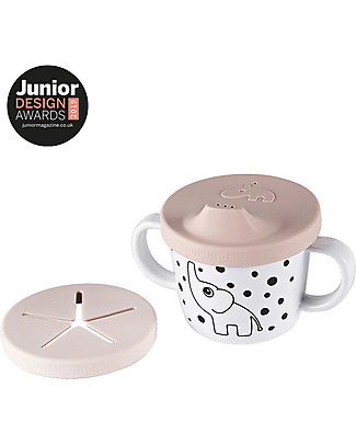 Done By Deer Tazza Spout 2in1 Bevi o Mangia Elphee, Rosa - 230 ml Tazze e Bicchieri