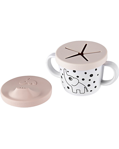 Done By Deer Tazza Spout 2in1 Bevi o Mangia Elphee, Rosa - 230 ml Tazze