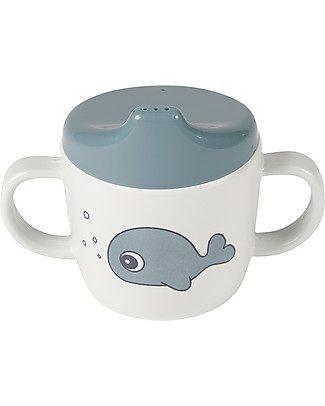 Done By Deer Tazza Spout con Beccuccio e Manici Sea Friends - Blu - 230 ml Tazze con Beccuccio Sippy
