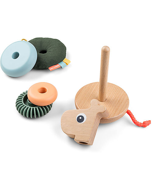 Done By Deer Torre Impilabile - Raffi - Multicolore - in Legno Incastri in Legno