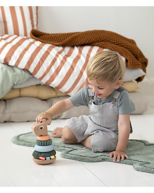 Done By Deer Torre Impilabile - Raffi - Multicolore - in Legno Incastri in Legno