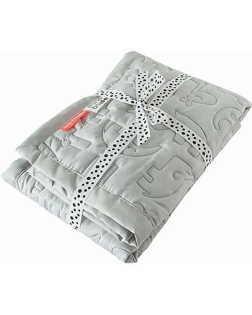 Done By Deer Trapunta Contour 100x80 cm - Grigio Swaddle di Mussola