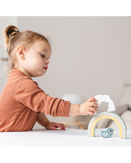 Done By Deer Tunnel Impilabile - Birdee - 3 Pezzi - 12m+ Costruzioni in Legno