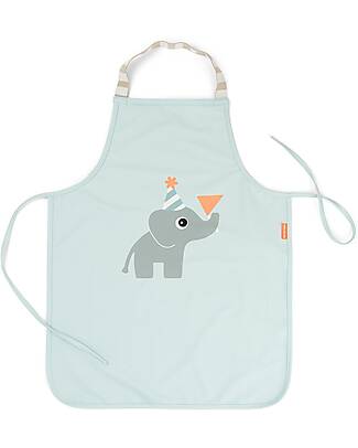 Done By Deer Waterproof Apron with Elastic Neck - Celebration - Blue Pretend Play