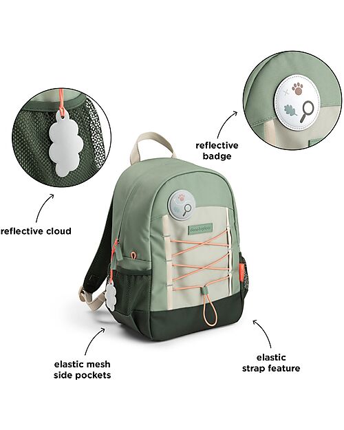 Done By Deer Zainetto Junior - Tiny Trails - Verde - 13 L Zaini Scuola