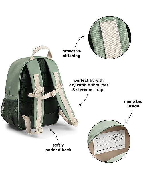Done By Deer Zainetto Junior - Tiny Trails - Verde - 13 L Zaini Scuola