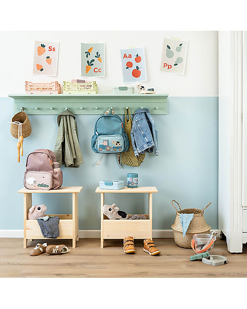 Done By Deer Zainetto per Bambini - Tiny Farm - Blu - 7,5L Zaini Asilo