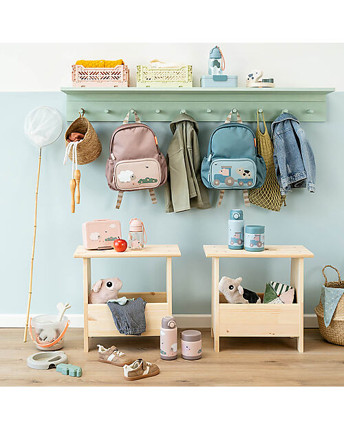 Done By Deer Zainetto per Bambini - Tiny Farm - Cipria - 7,5L Zaini Asilo