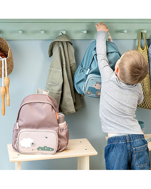 Done By Deer Zainetto per Bambini - Tiny Farm - Cipria - 7,5L Zaini Asilo