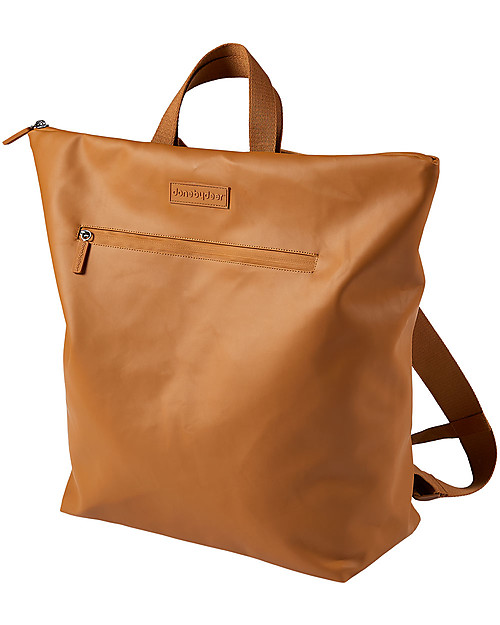 Done By Deer Zaino Cambio con Fasciatoio Ripiegabile e Ganci Passeggino, Mostarda - Fatto con bottiglie di plastica riciclata! Zaini Fasciatoio