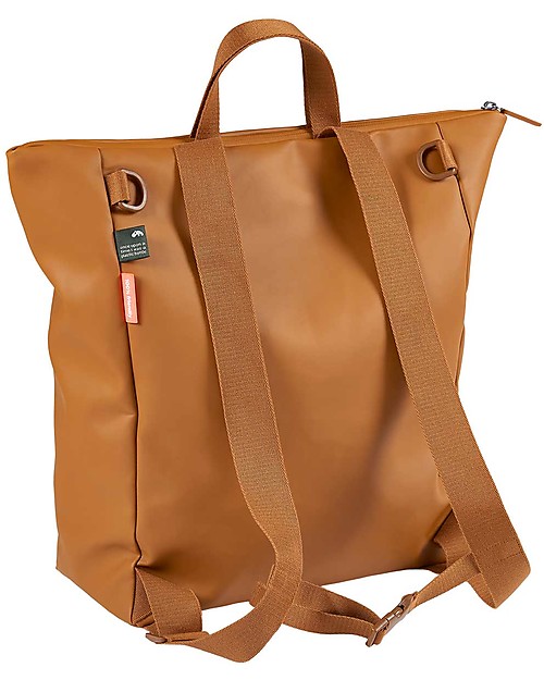 Done By Deer Zaino Cambio con Fasciatoio Ripiegabile e Ganci Passeggino, Mostarda - Fatto con bottiglie di plastica riciclata! Zaini Fasciatoio