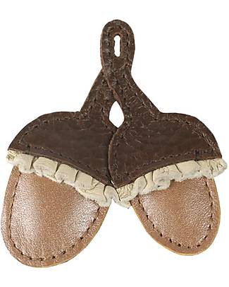 Donsje Fermacapelli Ghiande - Marrone - 100% Pelle Accessori per Capelli