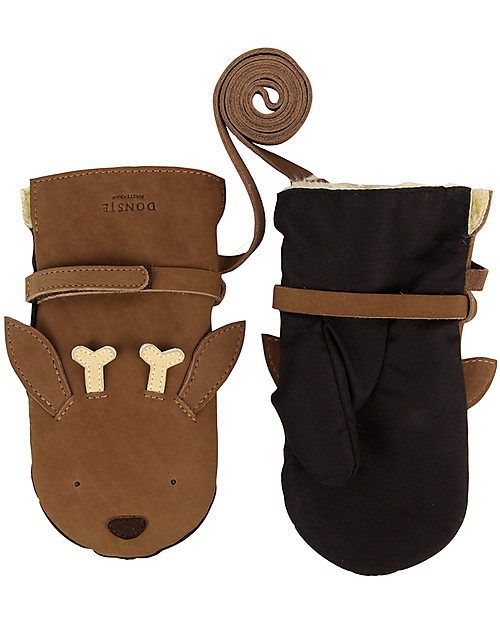 Donsje Guanti Muffole Kapi in Pelle - Cervo Maschio - Artigianale Guanti