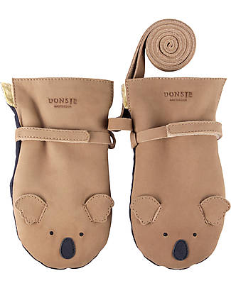 Donsje Guanti Muffole Kapi in Pelle Nabuk - Koala - Artigianale Guanti